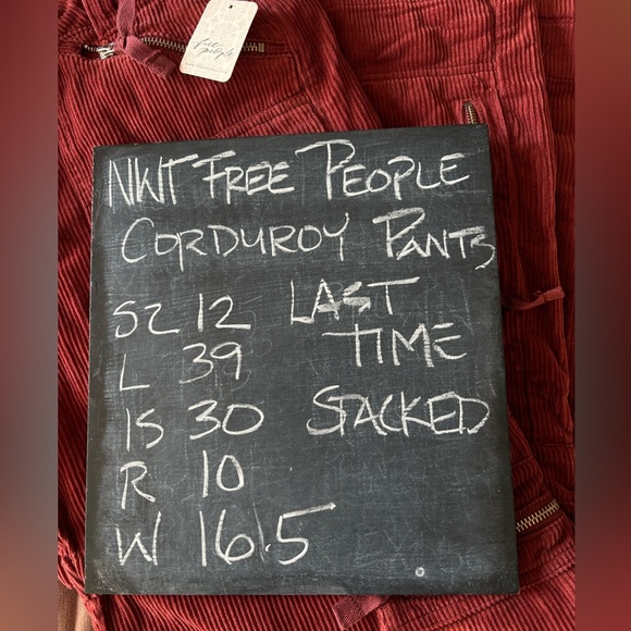 NWT Free People Last Time Stacked Cargo Corduroy Pants - Picture 11 of 16